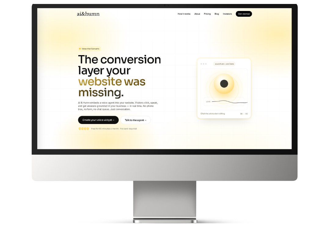 AI&Humn- AI Voice Agent Website Development